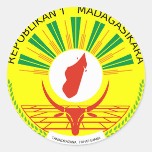 Adesivo Redondo Brasão de Madagascar