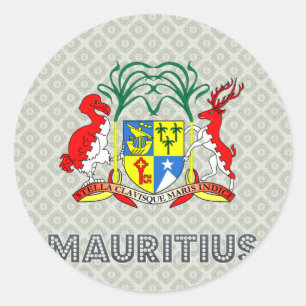 Adesivo Redondo Brasão de Maurícia