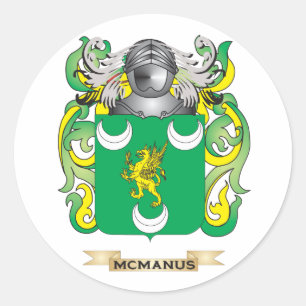 Adesivo Redondo Brasão de McManus (crista da família)