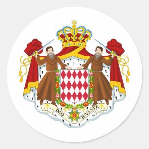 Adesivo Redondo Brasão de Monaco