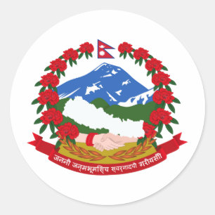 Adesivo Redondo Brasão de Nepal