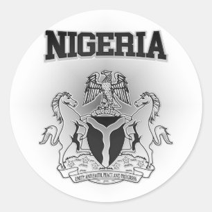 Adesivo Redondo Brasão de Nigéria