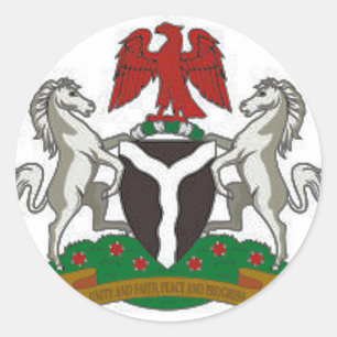 Adesivo Redondo Brasão de Nigéria