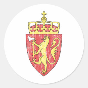 Adesivo Redondo Brasão de Noruega