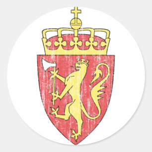 Adesivo Redondo Brasão de Noruega