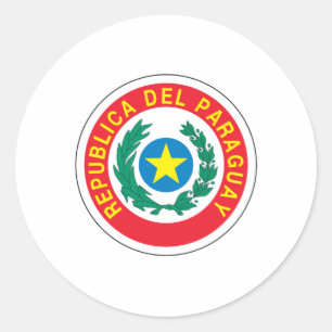 Adesivo Redondo Brasão de Paraguai