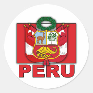 Adesivo Redondo Brasão de Peru