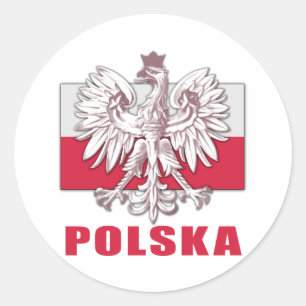 Adesivo Redondo Brasão de Polska do Polônia
