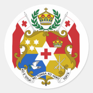 Adesivo Redondo Brasão de Tonga
