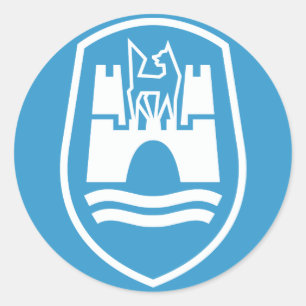 Adesivo Redondo Brasão de Wolfsburg (branca)