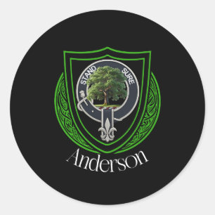 Adesivo Redondo Brasão do Clã Escocês Anderson
