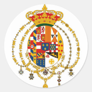 Adesivo Redondo Brasão do reino dos dois Sicilies
