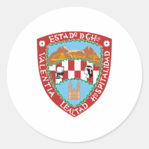 Adesivo Redondo Brasão oficial do símbolo de México da chihuahu