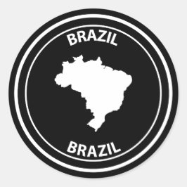 Adesivo Redondo Brasil