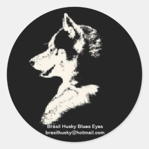 Adesivo Redondo brasil husky