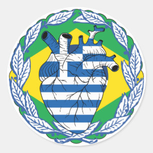 Adesivo Redondo Brasil: Independência Grega Grécia Grega
