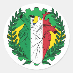 Adesivo Redondo Brasil Santo Josephs Day Itália