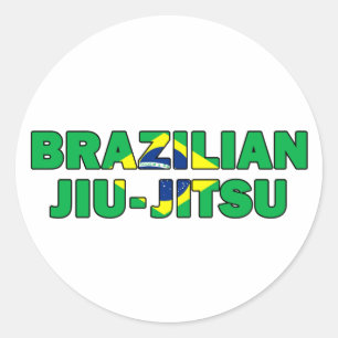 Adesivo Redondo Brasileiro Jiu Jitsu