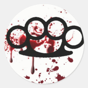 Adesivo Redondo Brass Knuckle Stickers