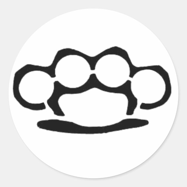 Adesivo Redondo Brass Knuckles (Frente)