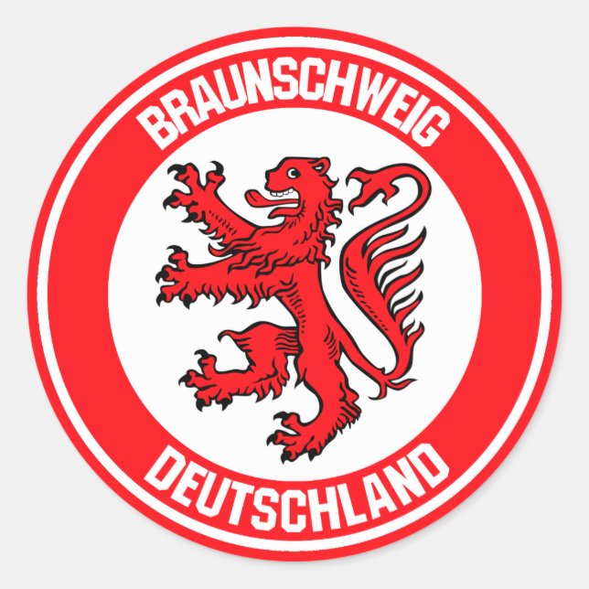Adesivo Redondo Braunschweig Round Emblem (Frente)