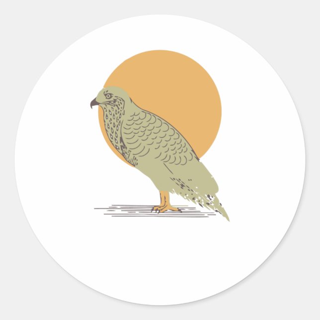 Adesivo Redondo Brave Buzzard (Frente)
