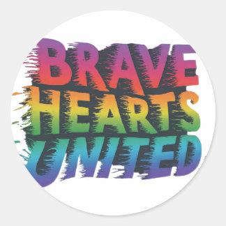 Adesivo Redondo Brave Hearts United