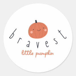Adesivo Redondo bravest little pumpkin Stickers childhood cancer 