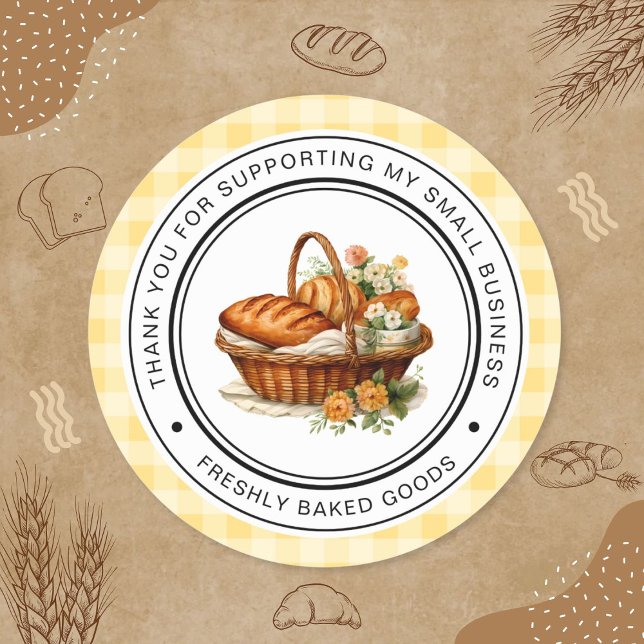 Adesivo Redondo Bread Business Sticker (Criador carregado)