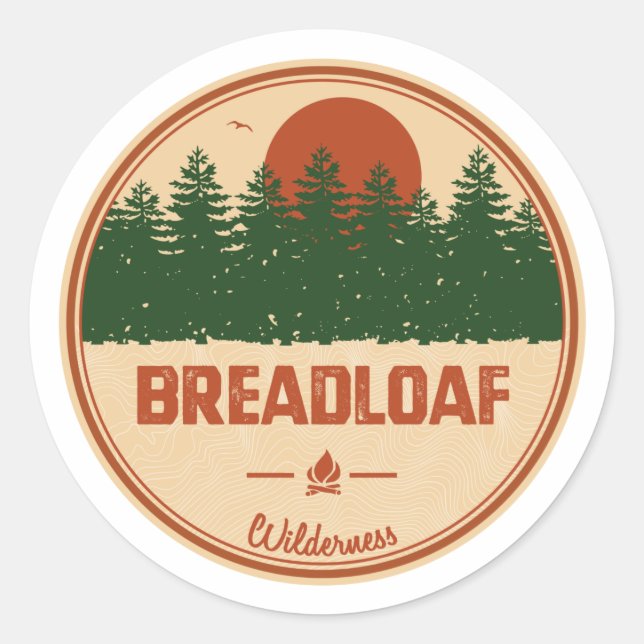 Adesivo Redondo Breadloaf Wilderness Vermont (Frente)