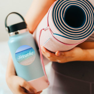 Adesivo Redondo Breathe Cayman Islands Relaxando Lembrete de Praia