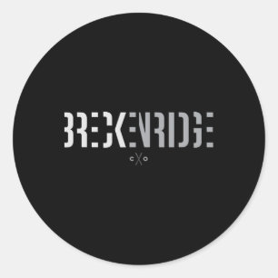 Adesivo Redondo Breckenridge Colorado - Esqui Gráfico