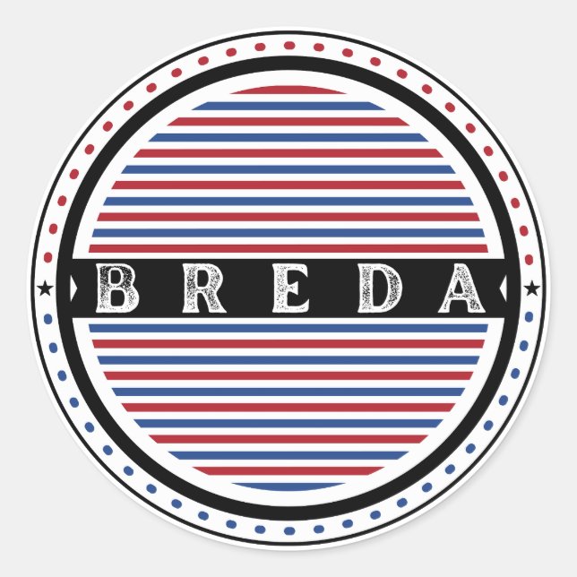 Adesivo Redondo Breda City Pride Emblem – Dutch Identity (Frente)