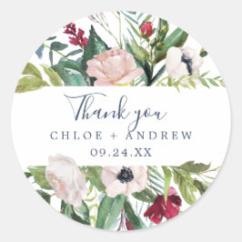 Adesivo Redondo Breeze Tropical Obrigado Pelos Sticker