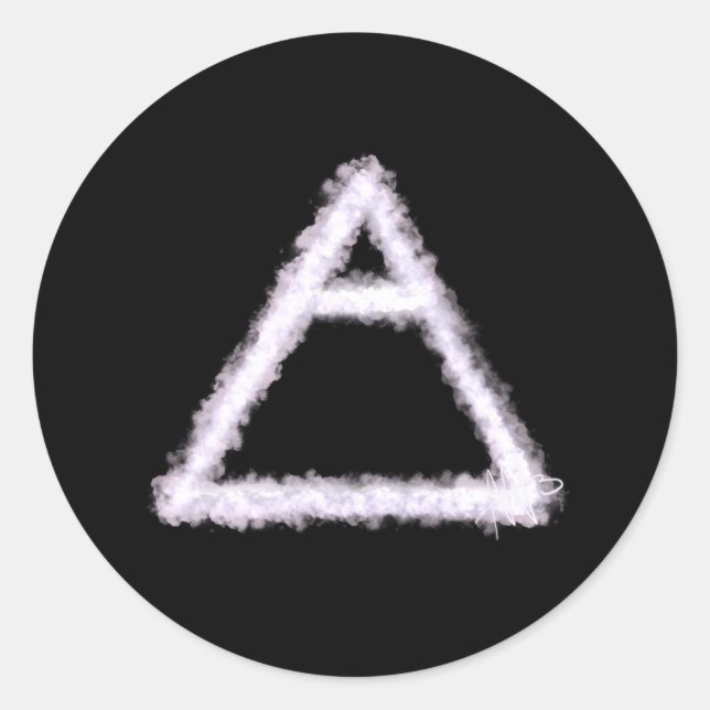 Adesivo Redondo Breezy Air Elelement Alchemy Symbol (Frente)