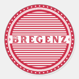 Adesivo Redondo Bregenz City Pride Emblem – Austria Identity