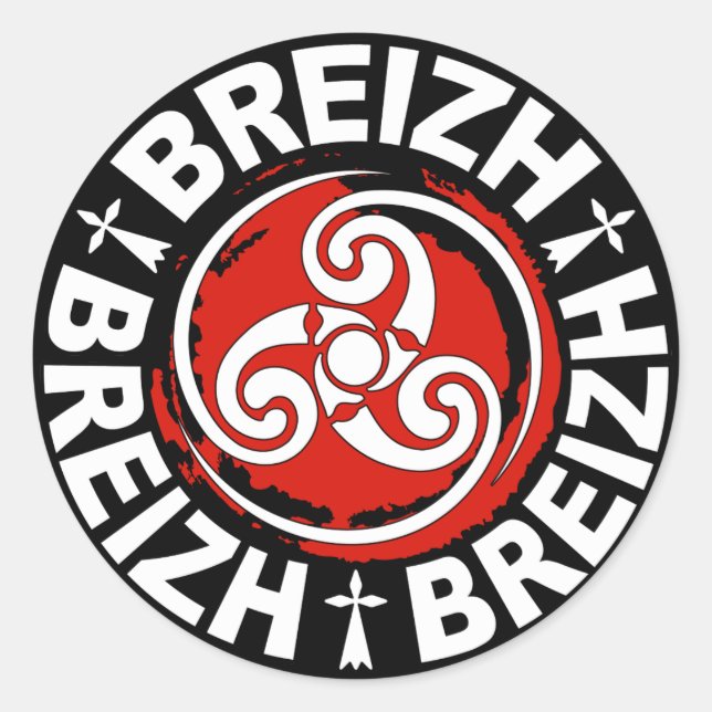 Adesivo Redondo Breizh (Bretanha) sticker (Frente)