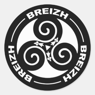 Adesivo Redondo Breizh Triskel