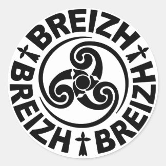 Adesivo Redondo Breizh Triskel