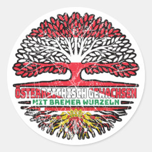 Adesivo Redondo Bremen Bremer Österreichisch Österreich Baum