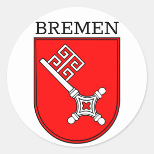 Adesivo Redondo Bremen Casaco do Botão de Armas