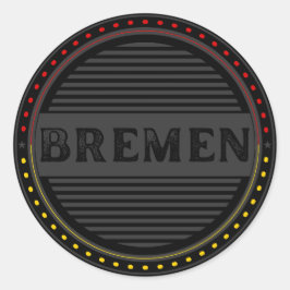 Adesivo Redondo Bremen City Pride Emblem – German Identity