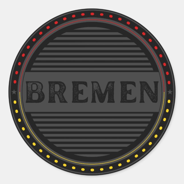 Adesivo Redondo Bremen City Pride Emblem – German Identity (Frente)
