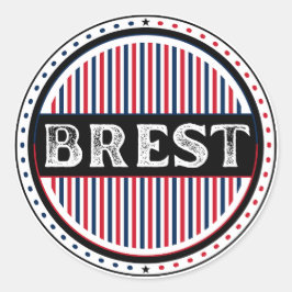 Adesivo Redondo Brest City Pride Emblem – French Identity