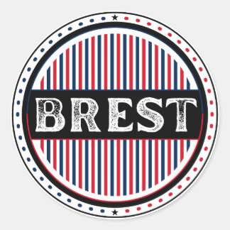 Adesivo Redondo Brest City Pride Emblem – French Identity