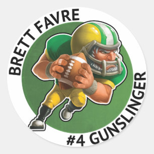 Adesivo Redondo Brett Favre Sticker