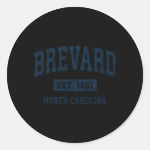 Adesivo Redondo Brevard North Carolina Nc Athletic Sports