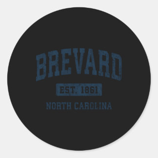 Adesivo Redondo Brevard North Carolina Nc Athletic Sports