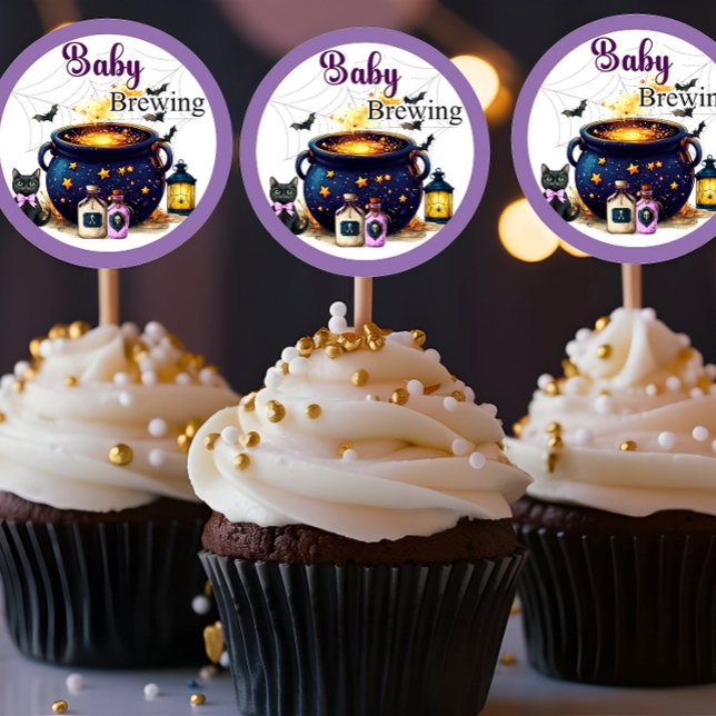 Adesivo Redondo Brewing A Baby  (Criador carregado)