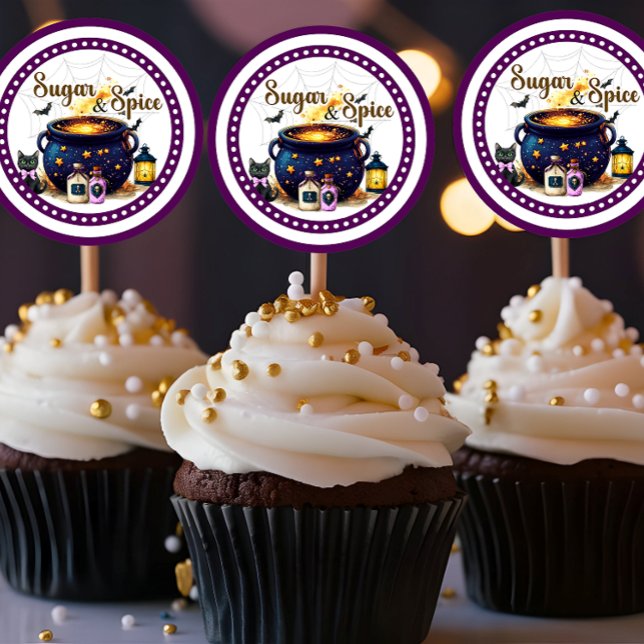 Adesivo Redondo Brewing A Baby_ Sugar n Spice (Criador carregado)